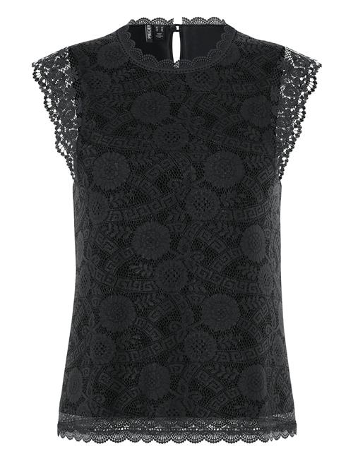 Pcolline Sl Lace Top Wvn Noos Pieces Black