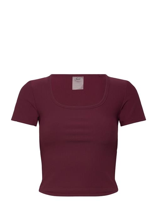 Ribbed Performance Short Sleeve Aim´n Burgundy