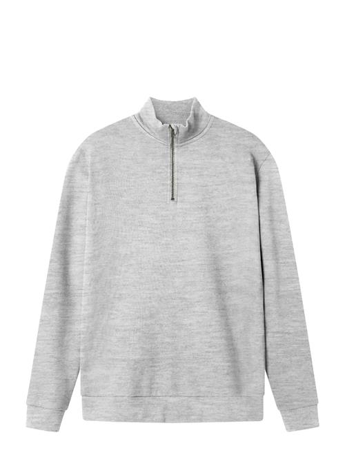 Nlnnizu Ls Bru Half Zip Sweat Noos LMTD Grey