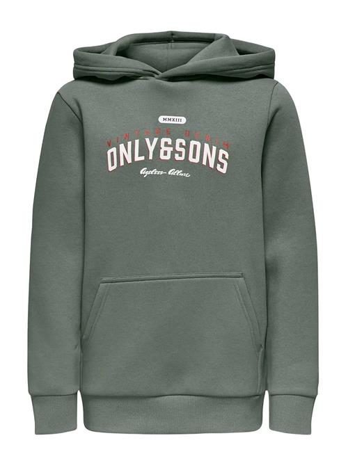 Osjceres Reg Vintage Print Hood Swt Noos ONLY & SONS Green