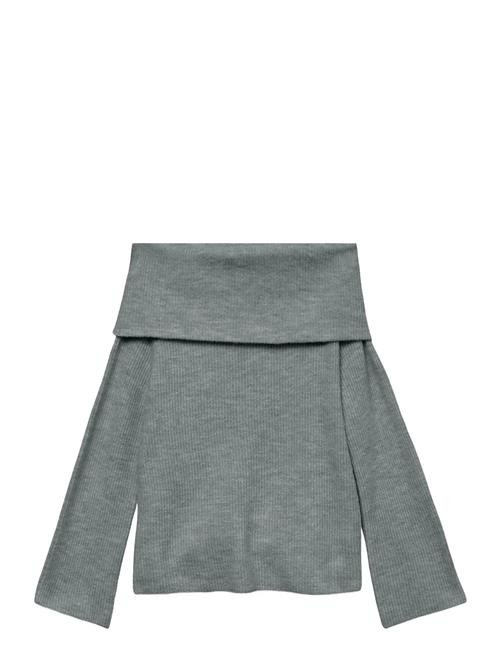 Vmera Ls Off Shoulder Pullover Ga Noos Vero Moda Grey