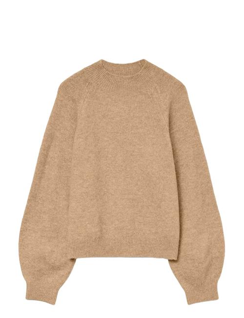 Vmleaf Ls High Neck Pullover Noos Vero Moda Beige