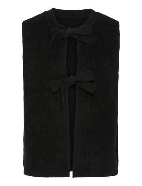 Pcsilly Sl Rev Tie Vest Knit Noos Bc Pieces Black