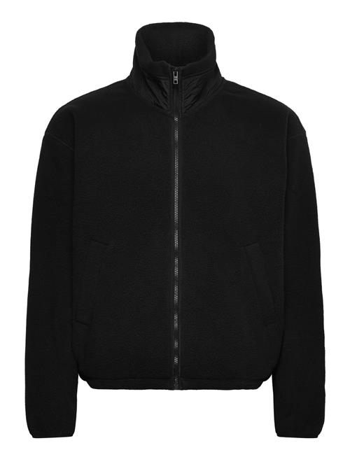 Loose Fit Zip Fleece Jacket Weekday Black