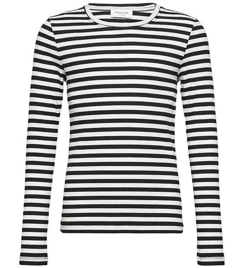 Rosemunde Bluse - Rib - Black White Stripe