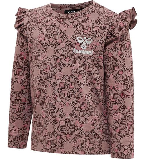 Hummel Bluse - hmlFia - Deep Taupe m. Sølvglimmer