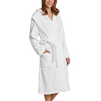 Schiesser Essentials Bathrobe With Hood Hvid bomuld Medium Dame
