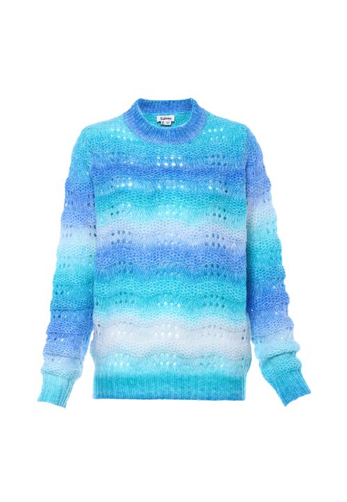 Sidona Pullover  blå / aqua / hvid