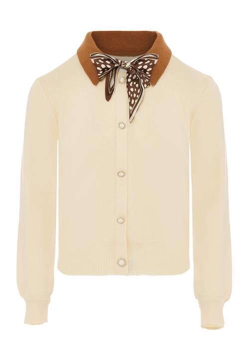 NAEMI Cardigan  elfenben / brun / cognac