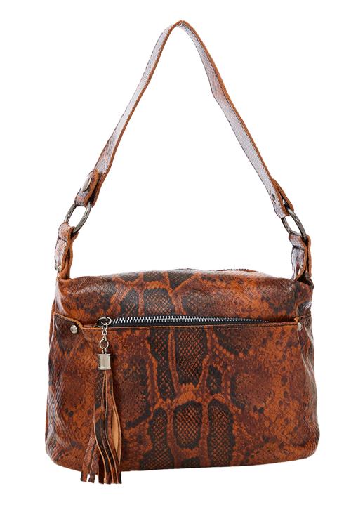 NAEMI Skuldertaske  brun / cognac / sort