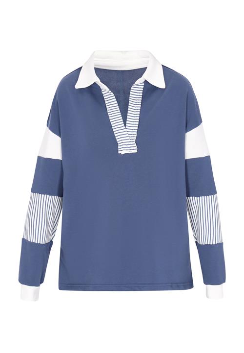 SANIKA Sweatshirt  safir / hvid