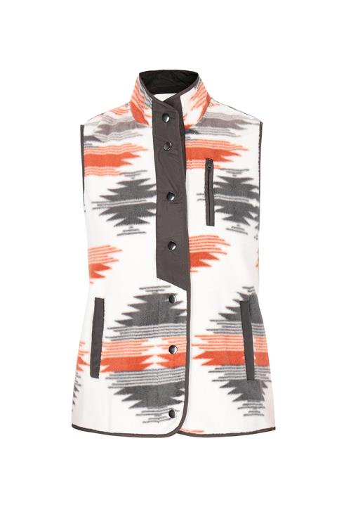 SANIKA Vest  grafit / mudderfarvet / hummer / hvid