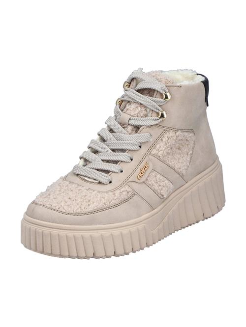 Rieker Snørestøvletter  beige / sort