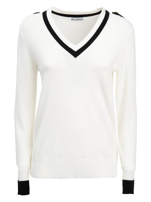 Influencer Pullover  sort / hvid