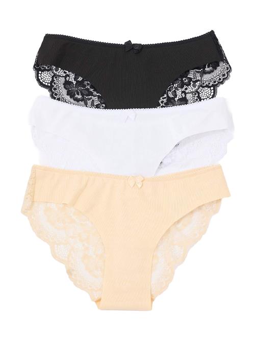 Trendyol Slip  chamois / sort / hvid