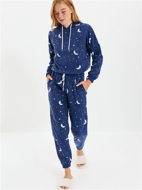 Trendyol Pyjamas  mørkeblå / hvid