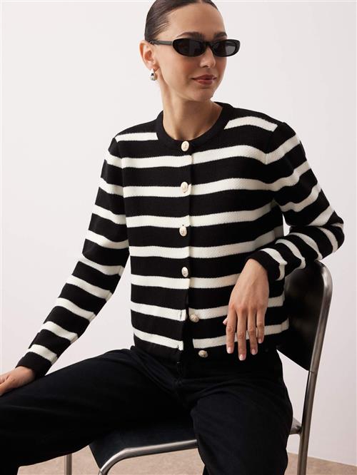 Trendyol Cardigan  sort / hvid