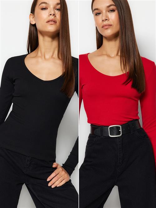 Trendyol Shirts  rød / sort