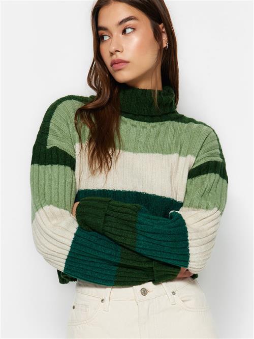 Trendyol Pullover  petroleum / pastelgrøn / mørkegrøn / hvid
