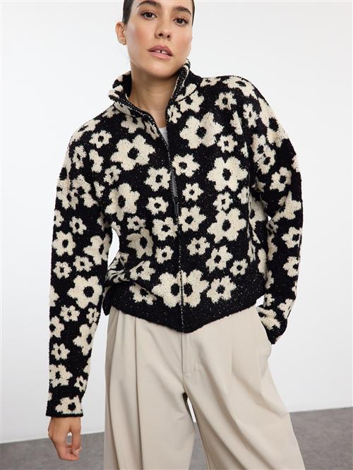 Trendyol Cardigan  sort / uldhvid