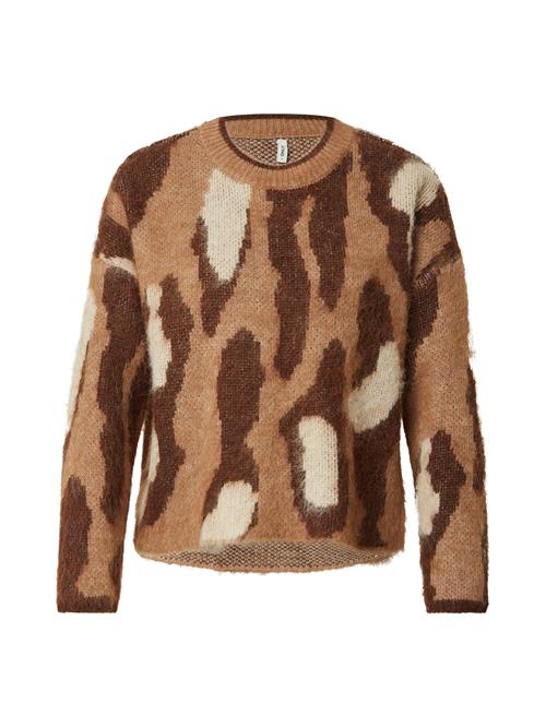 ONLY Pullover 'ONLEDELIE'  brun / lysebrun / hvid