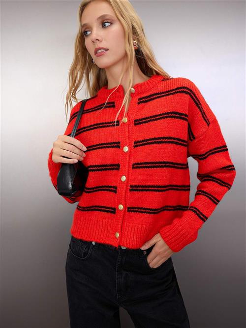 Trendyol Cardigan  rød / sort
