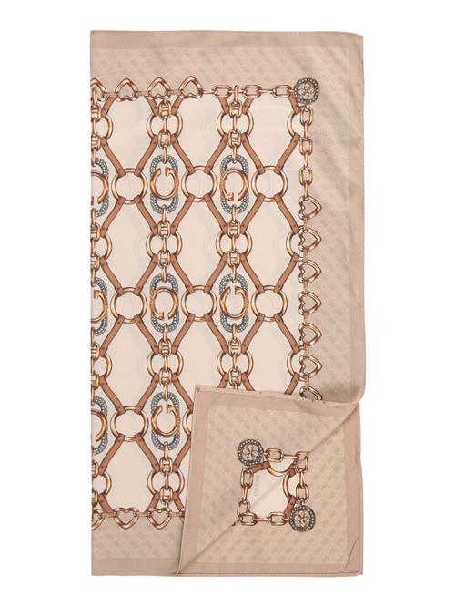 GUESS Tørklæde 'PRINTED KEFIAH 53x53'  beige / ecru / pueblo / grå