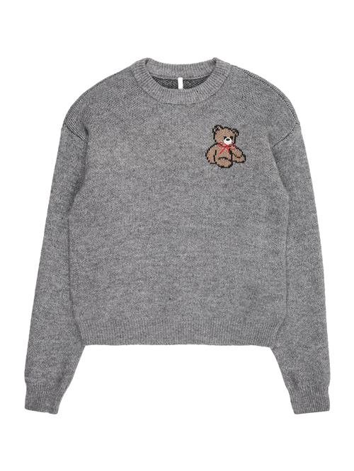 ONLY GIRLS Pullover  brun / grå-meleret / hvid