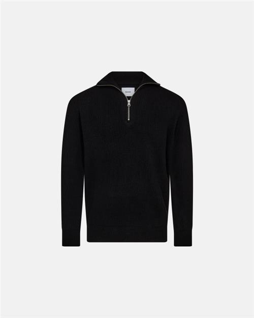 Strik m. zip ´liam´ | Uld | Sort