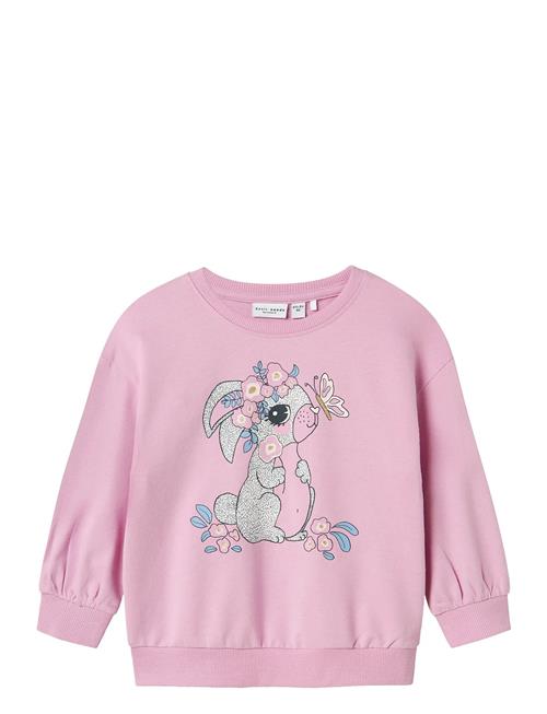 Nmfvalona Ls Long Boxy Sweat Unb Name It Pink