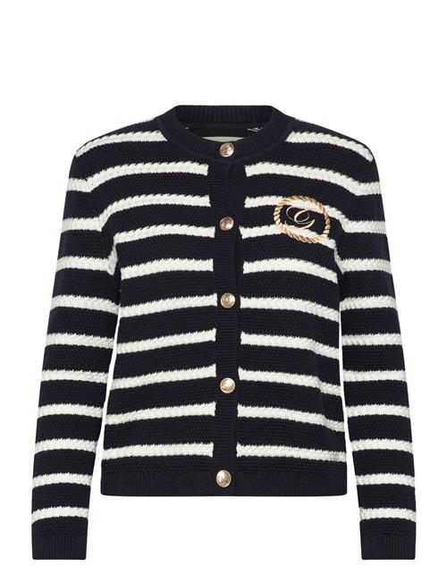 Striped Cotton Knit Jacket GANT Navy