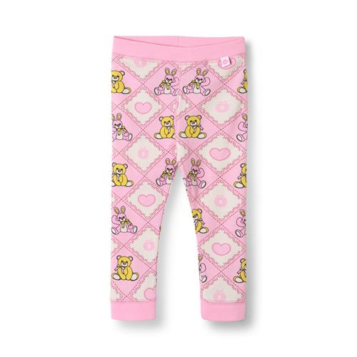 Småfolk Elstar Leggings Til Baby Med Bamser Pink Lace  Lace-98 cm  Lyserød  98 cm  kvinde