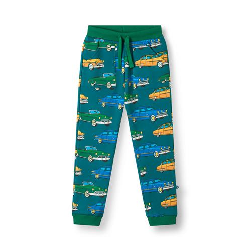 Småfolk Macoun Joggingbukser Med Biler Beige Petroleum Green  Petroleum Green-3-4 Y  Grøn  3-4 år  mand