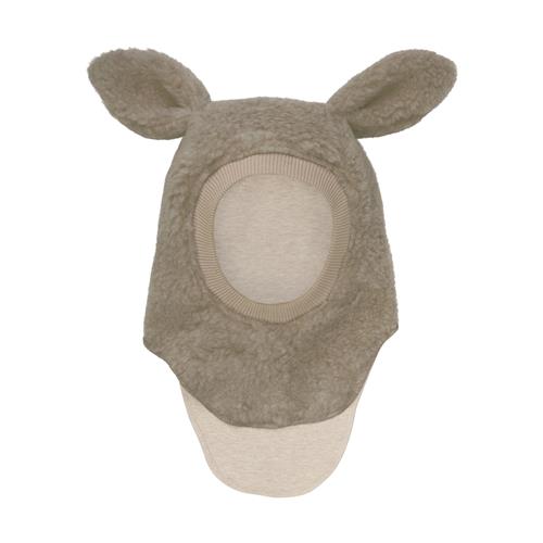 Huttelihut Balaclava Af Uldbamse Med Ører Camel Melange  Camel Melange 52 cm Wool Brun  52 cm  unisex