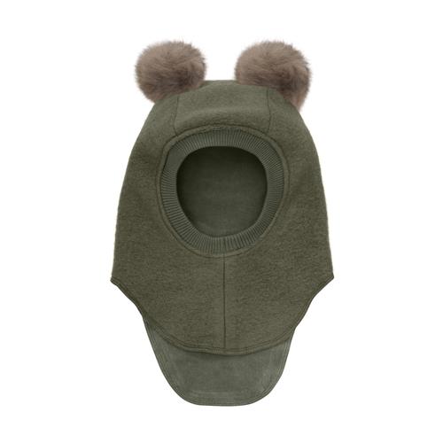 Huttelihut Balaclava I Uldalpakka Med Pomponer Beetle  Beetle 50 cm  Grøn  50 cm  unisex