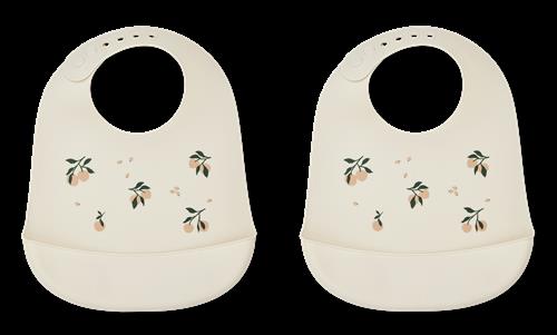 Liewood Tilda Trykt Silikonehagesmæk 2-pak Peach / Sea Shell Mix  Peach / Sea Shell Mix-One Size  Beige  One Size  unisex