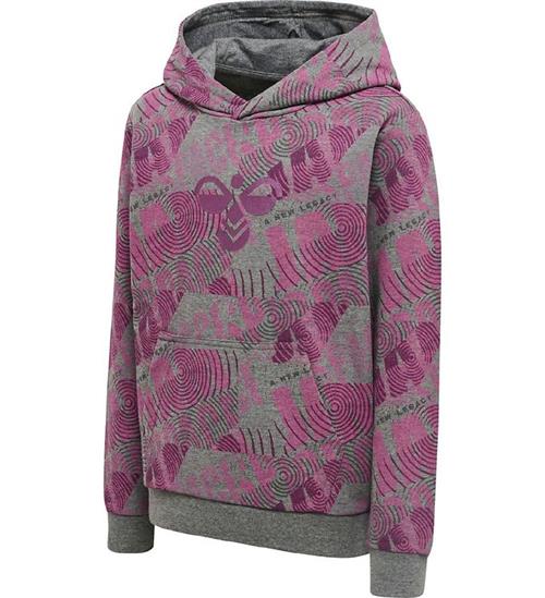 Hummel Hættetrøje - hmlSpace Jam Cuatro - Gråmeleret/Lilla