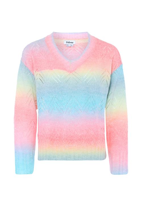 Sidona Pullover  himmelblå / pastelgul / pitaya
