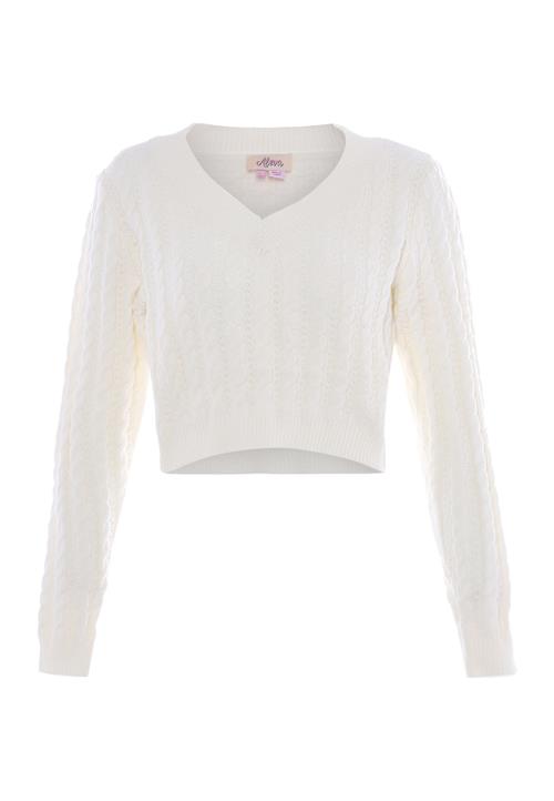 aleva Pullover  uldhvid