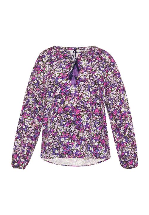 Gaya Bluse 'Festival'  oliven / lilla / blomme / hvid