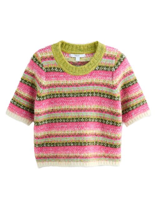 Next Pullover  creme / lyseblå / græsgrøn / pink