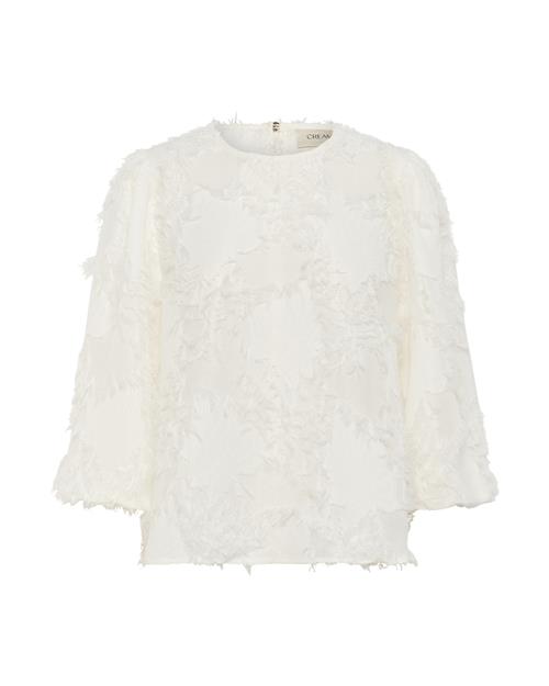 Cream Bluse 'Freja'  perlehvid
