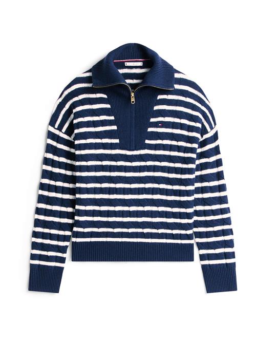 TOMMY HILFIGER Pullover  blå / hvid