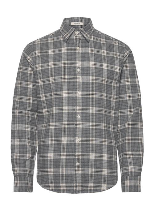 Reg Flannel Melange Check Shirt GANT Grey
