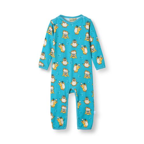 Småfolk Elstar Langærmet Babydragt Med Cirkuspingviner Blå Petit Four  Petit Four-74 cm  Blå  74 cm  mand