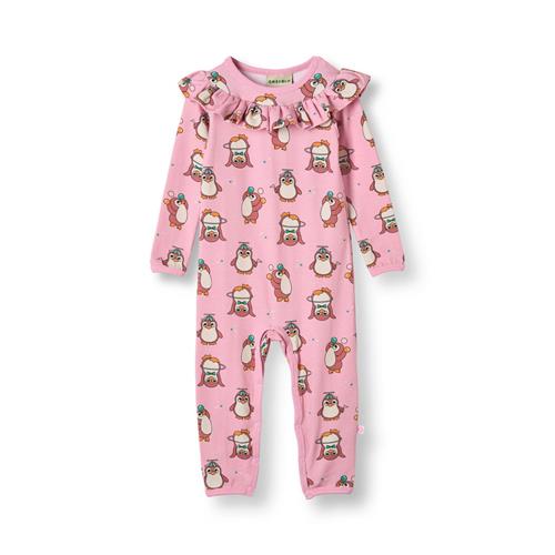 Småfolk Paula Langærmet Babydragt Med Cirkus Pink Lace  Lace-68 cm  Lyserød  68 cm  kvinde