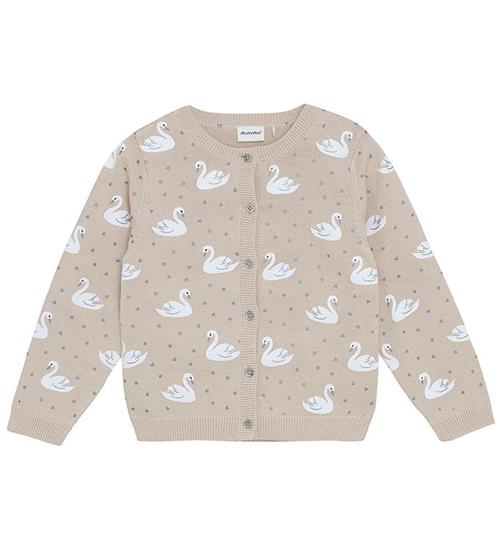 Minymo Cardigan - Strik - AOP - Smoke Gray
