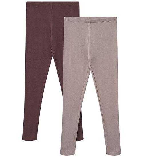 Wheat Leggings - 2-pak - Rib - Bomuld/Modal - Maddy - Purple Fud