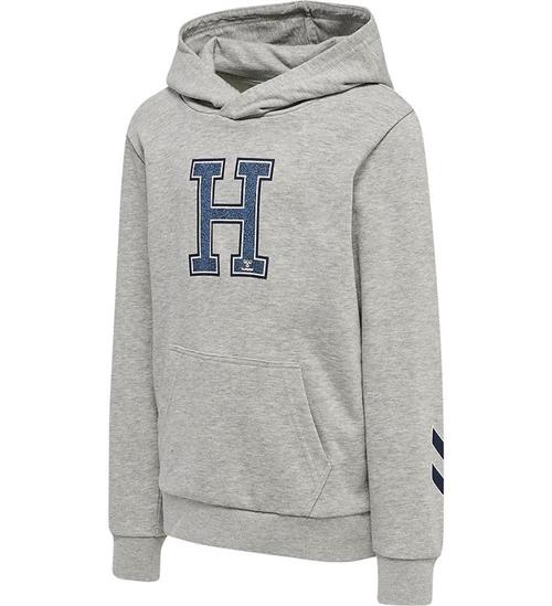 Hummel Hættetrøje - hmlGRAPHY - Light Grey Melange