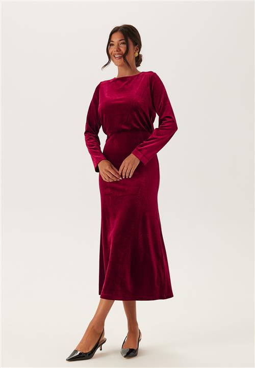Bubbleroom Occasion Bow Velvet Midi Dress